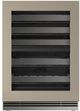 U-Line® Home Collection 24" 4.9 Cu. Ft. Panel Ready Dual-Zone Wine Refrigerator with Glass Door-0