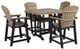 Signature Design by Ashley® Fairen Trail 5-Piece Black/Driftwood Outdoor Counter Height Dining Set-0