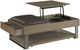 Hammary® Stella Umber Lift Top Storage Coffee Ottoman Table with Gray Frame-3