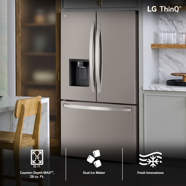 LG 36 in. 25.5 Cu. Ft. PrintProof™ Stainless Steel Counter-Depth French Door Refrigerator-11