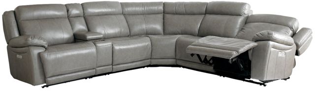 Bassett® Furniture Club Level Evo 6-Piece Pewter L-Shape Power Reclining Sectional-0