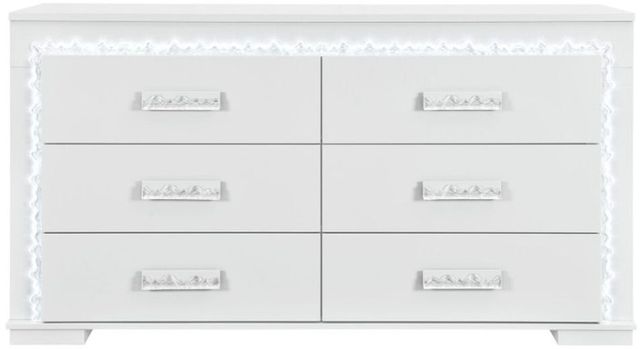 Global Furniture USA Naomi Silver Dresser with LED-2