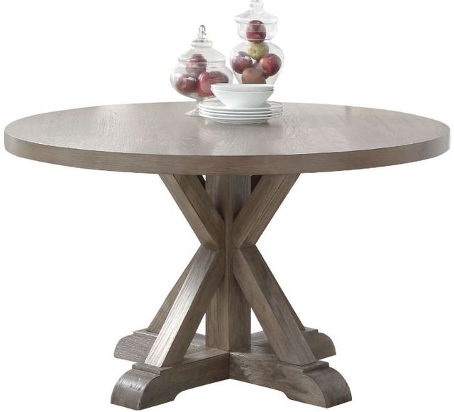 Steve Silver Co. Molly Washed Gray Round Dining Table-0