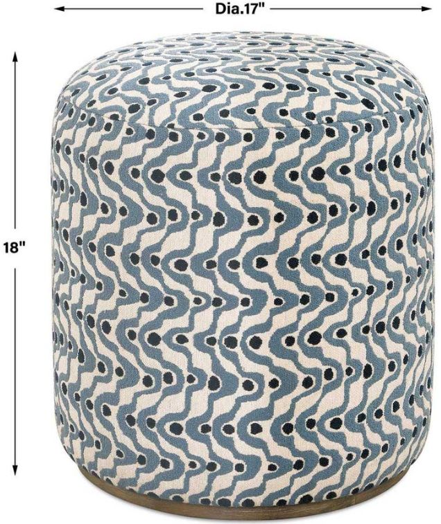 Uttermost® Cas Blue Ottoman-2