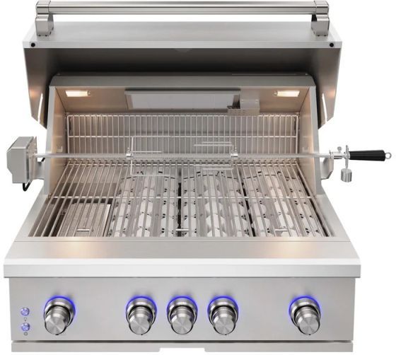 Thor Kitchen® 36" Stainless Steel Built-In Gas Grill with Sear Rear Infrared Burner and Rotisserie-2