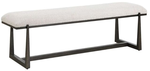 Uttermost® Midas Bronze/White Long Bench-0