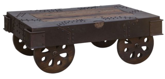 Home Trends & Design Vintage Antique Iron Coffee Table-0