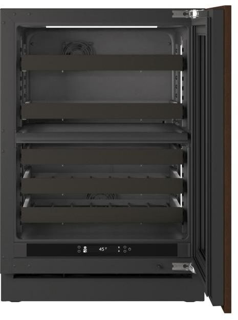U-Line® Seamless Collection 24" 4.9 Cu. Ft. Panel Ready Dual-Zone Beverage Center with Glass Door-2