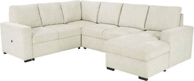 Signature Design by Ashley® Millcoe 3-Piece Linen Right-Arm Facing Sofa Sectional and Chaise with Pop Up Bed-0