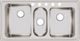 Elkay Lustertone® Classic Lustrous Satin 43" x 22" x 10" 5-Hole Triple Bowl Drop-In Sink-1