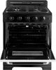 Unique Appliances Classic Retro 30" Midnight Black Slide-In Gas Range-1