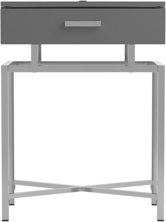 Coaster® Grey and Chrome Accent Table-0