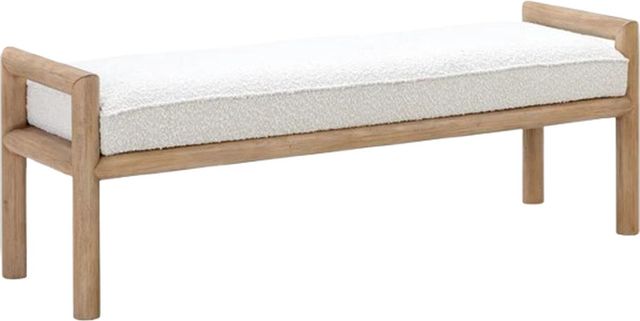 Modus Furniture Dorsey Granola/Ricotta Upholstered Bench-0