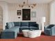 TOV Furniture Willow 5-Piece Blue Left-Arm Facing Sectional-1