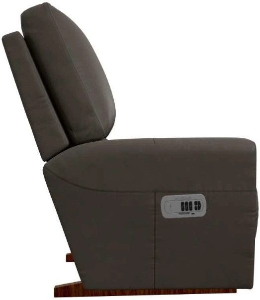 La-Z-Boy® Kells Shitake Leather Power Rocker Recliner with Headrest and Lumbar-3