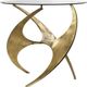 Uttermost® Graciano Glass Top Side Table with Antique Gold Base-0
