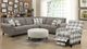 Emerald Home Willow Creek Pebble Gray Round Ottoman-1