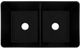 ZLINE Siena 33" Matte Black Farmhouse Double Bowl Quartz Kitchen Sink-4