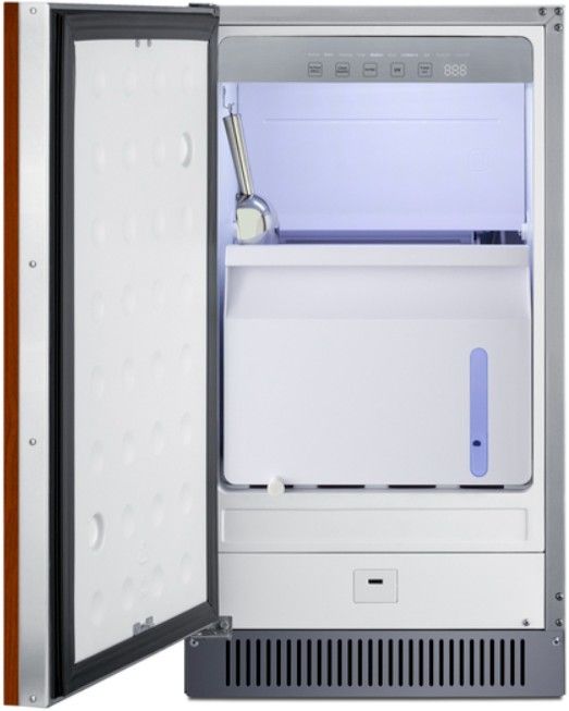 Summit® 18” 60 lb Panel Ready Outdoor Icemaker-1