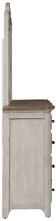 Liberty Furniture Farmhouse Reimagined Antique White/Chestnut Dresser and Mirror-3