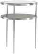 Bernhardt Cornelia Glass Top Accent Table with Brushed Stainless Steel Base-0