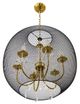 YHD Baron Antique Brass/Matte Black 6-Light Chandelier-3