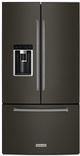 KitchenAid® 23.8 Cu. Ft. Black Stainless Steel with PrintShield™ Finish Counter Depth French Door Refrigerator-1