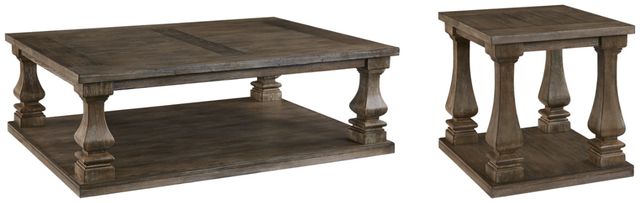 Signature Design by Ashley® Johnelle 2-Piece Gray Living Room Tables Set-0