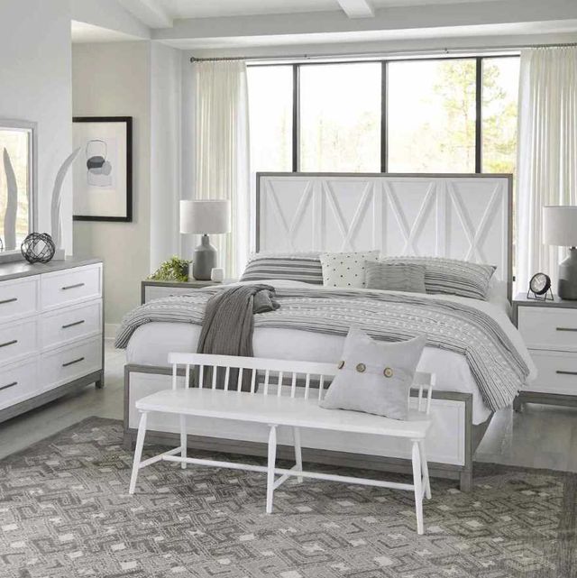 Liberty Furniture Palmetto Heights White King Panel Bed-1