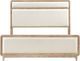 Mazin Furniture Wilshire Natural Oak Upholstered Eastern King Panel Bed-3