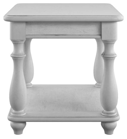 Emerald Home New Haven Oyster Shell Square End Table-3