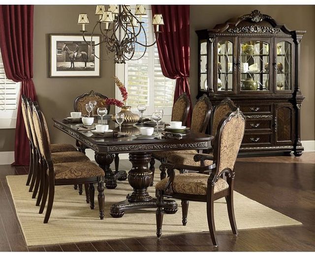 Mazin Furniture Cherry Russian Hill Dining Table-3