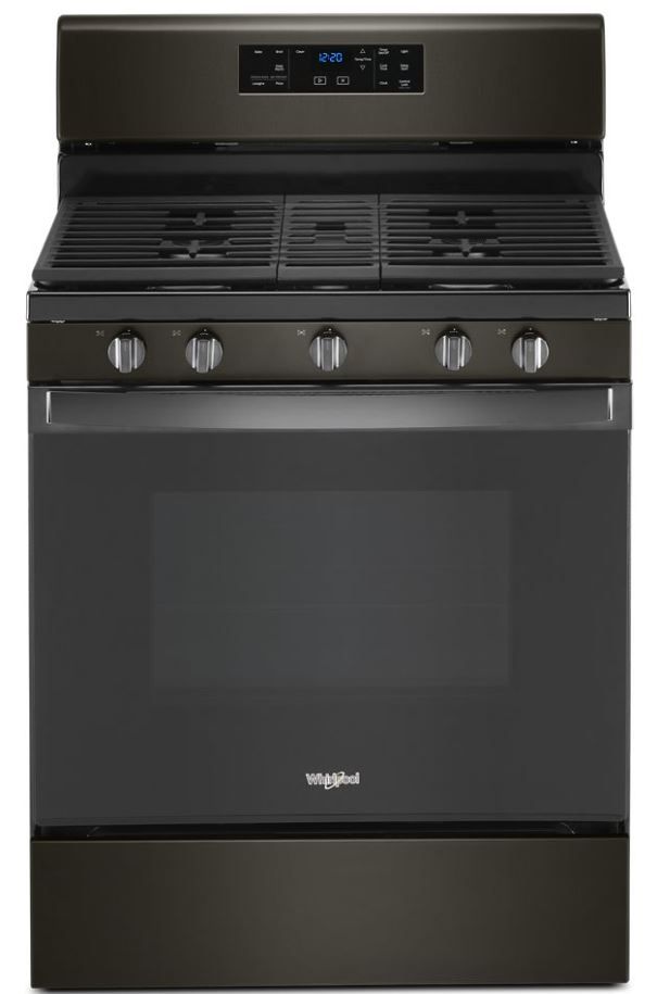 Whirlpool® 30" Black Stainless Steel Freestanding Gas Range-0