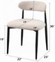 ACME Furniture Jaramillo 2-Piece Beige/Black Upholstered Side Chair Set-2