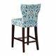 Olliix by Madison Park Blue Avila Tufted Back Counter Stool-1