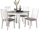 Furniture of America® Dunseith 5-Piece Gray/White Dining Table Set-0