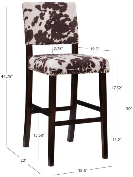 Linon Corey Brown Bar Stool-2