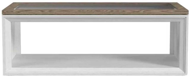 Flexsteel® Melody Gray/White Rectangular Coffee Table with Casters-1