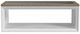 Flexsteel® Melody Gray/White Rectangular Coffee Table with Casters-1
