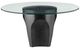 Currey & Company Lemy Clear Cocktail Table with Black Base-1