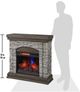 Bell'O® Montana Brown Wall Mantel Electric with Fireplace Insert-1