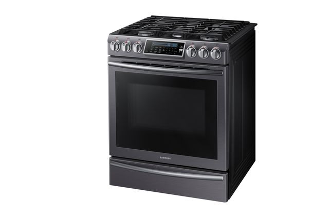 Samsung 30" Fingerprint Resistant Black Stainless Steel Slide In Gas Range-3