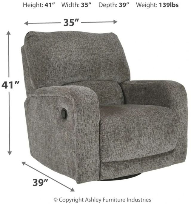 Signature Design by Ashley® Wittlich Slate Manual Swivel Glider Recliner-1