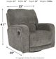 Signature Design by Ashley® Wittlich Slate Manual Swivel Glider Recliner-1