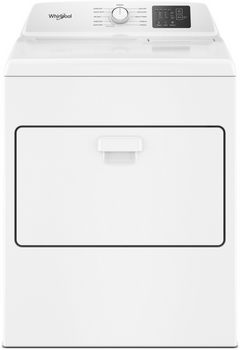 Whirlpool® 7 Cu. Ft. White Front Load Gas Dryer with AutoSensing
