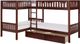 Homelegance® Rowe Dark Cherry Youth Twin Corner Storage Bunk Bed-3