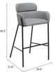 Zuo® Modern Bremor Slate Gray Barstool-1