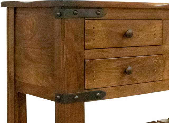 International Furniture Direct Parota Brown Sofa Table-3