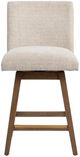 Classic Home Ava Vanilla Oat Swivel Counter Stool-2