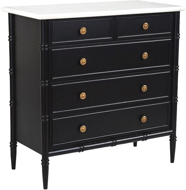 Moe's Home Collection Eleanor Black Chest with White Marble Top-0